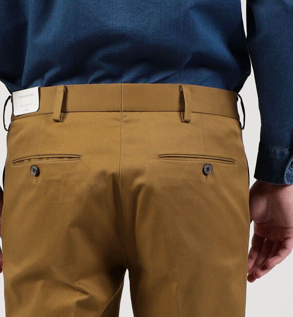 TOMORROWLAND MENS「チノストレッチ スリムテーパードパンツ」|チノ|