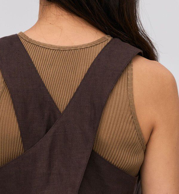 BACCA「リネンツイル バッククロスタンクトップ」|シャツ・ブラウス|