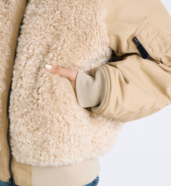 TOMORROWLAND BUYING WEAR「【別注】HYKE FAUX SHEARLING TYPE MA-1JACKET」|ブルゾン・スタジャン|