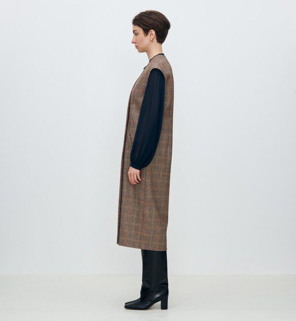 TOMORROWLAND collection「シックバーガンディー ジレワンピース」|ワンピース|