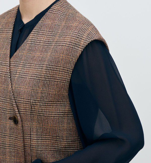 TOMORROWLAND collection「シックバーガンディー ジレワンピース」|ワンピース|