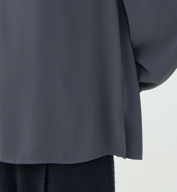 Ballsey「マットサテン ギャザーネックブラウス」|シャツ・ブラウス|