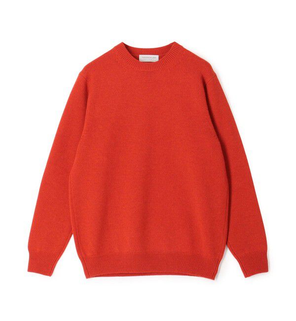 TOMORROWLAND MENS「TOMORROWLAND tricot スーパーファインラムウール クルーネックプルオーバー」|ニット・セーター|27 オレンジ