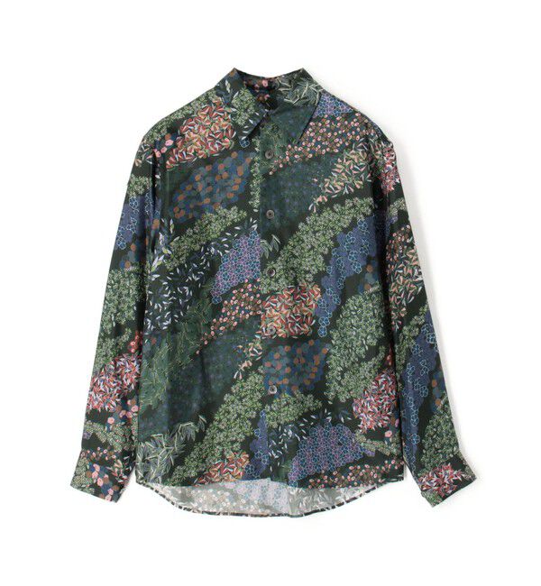 CABaN「シルクツイル FLOWER RIVER レギュラーカラーシャツ」|シャツ・ブラウス|56 カーキ系