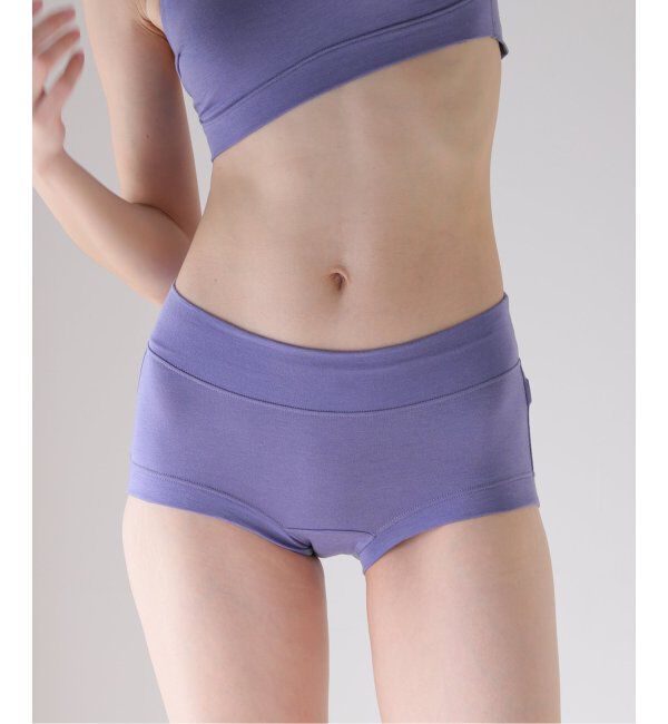 EMILYWEEK「【ACTIVE】Bamboo ボーイレッグショーツ（ブラック、アンバー、パープル）」|インナー|パープル