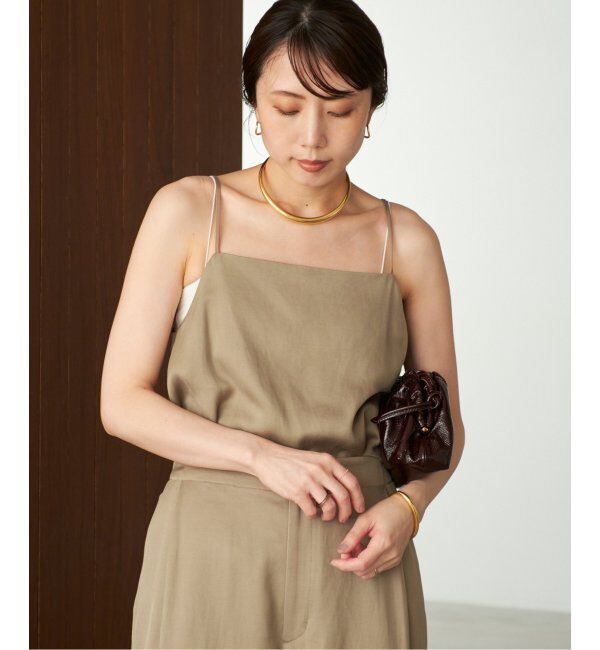 Plage「《追加》fibril linen 混 キャミソール」|キャミソール|ベージュ