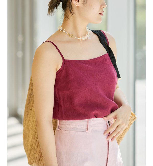 IENA LA BOUCLE「IENA LA BOUCLE リネンブロードバイヤスキャミソール」|キャミソール|