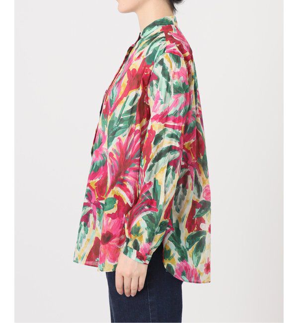 IENA LA BOUCLE「IENA LA BOUCLE DEVEAUX ペイントフラワーギャザーシャツ」|シャツ・ブラウス|