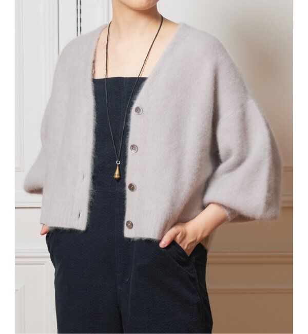 IENA LA BOUCLE「IENA LA BOUCLE ファーニットカーディガン」|カーディガン|