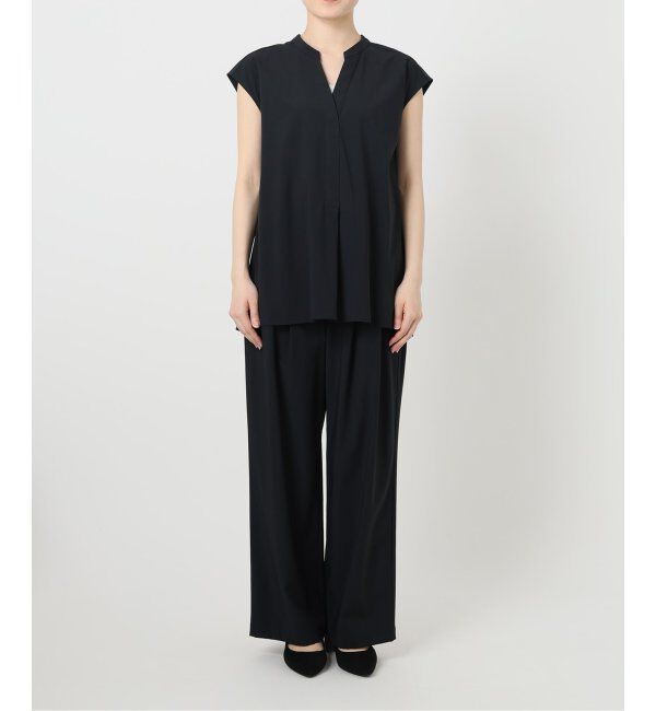 SLOBE IENA「《防しわ性/撥水/接触冷感/2枚セット》ナイロンブラウス&times;パンツセット」|シャツ・ブラウス|