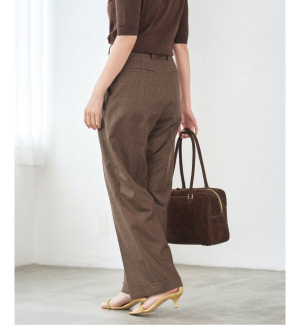 IENA「ガンクラブチェックパンツ」|スラックス|