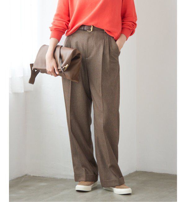 IENA「ガンクラブチェックパンツ」|スラックス|