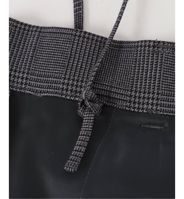 IENA「サスペンダーチェックパンツ」|スラックス|