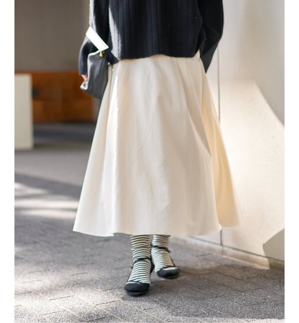 IENA「ソフトタフタサーキュラースカート」|スカート|