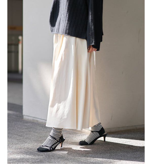 IENA「ソフトタフタサーキュラースカート」|スカート|