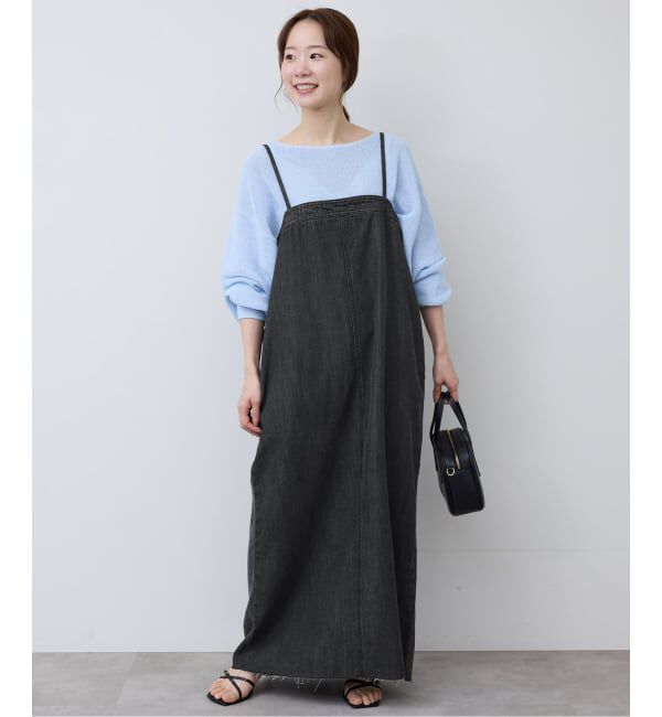 SLOBE IENA「《予約》LEDENIM ナローフレアデニムジャンパースカート」|ワンピース|