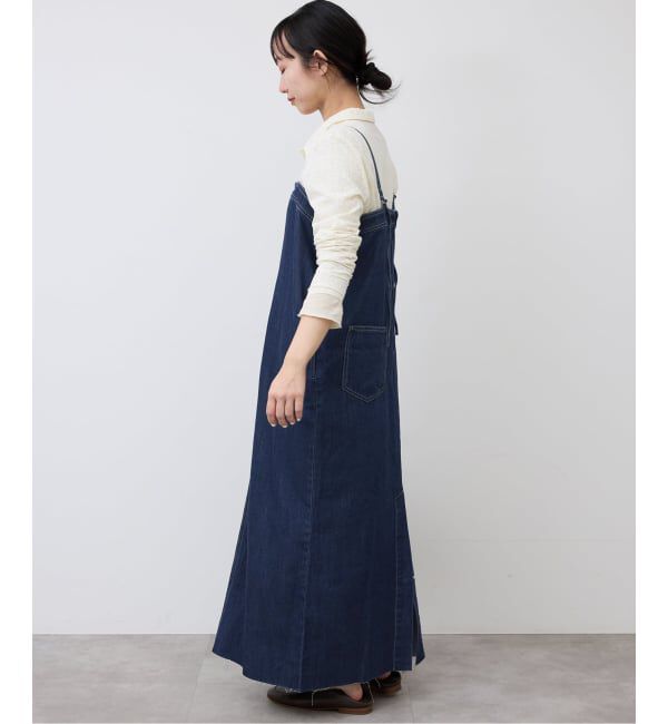 SLOBE IENA「《予約》LEDENIM ナローフレアデニムジャンパースカート」|ワンピース|