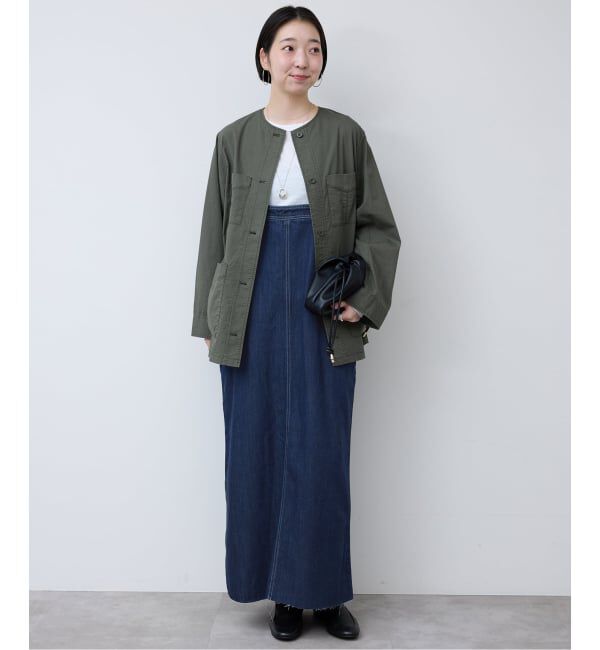 SLOBE IENA「《予約》LEDENIM ナローフレアデニムジャンパースカート」|ワンピース|
