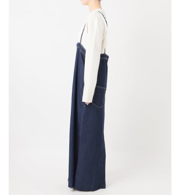 SLOBE IENA「《予約》LEDENIM ナローフレアデニムジャンパースカート」|ワンピース|
