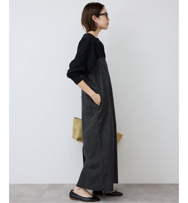 SLOBE IENA「《予約》LEDENIM ナローフレアデニムジャンパースカート」|ワンピース|