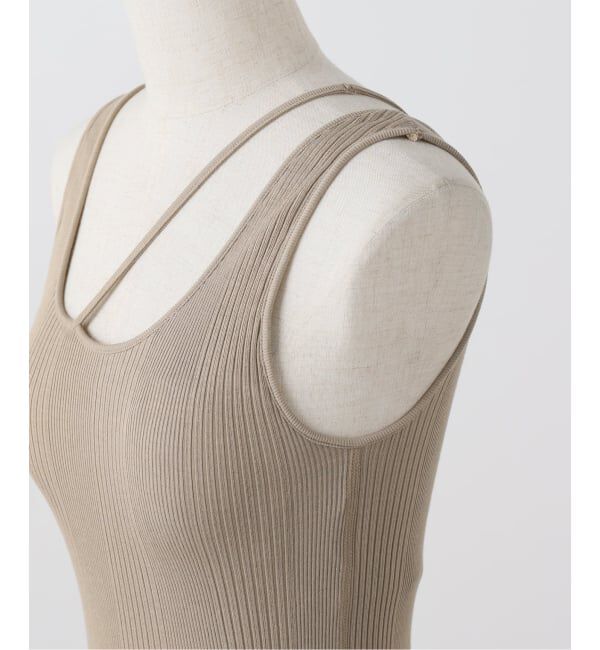 IENA LA BOUCLE「HAKUJI/ハクジ RANDOM RIB ASYM BRA  H232590」|Tシャツ・カットソー|