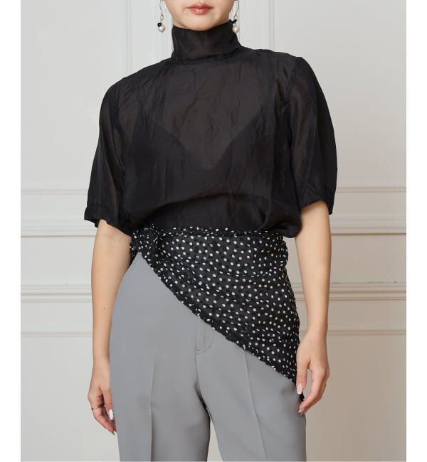 IENA LA BOUCLE「CHRISTIAN WIJNANTS/クリスチャンワイナンツ CW TAPULO ブラウス 8612BLACK」|シャツ・ブラウス|