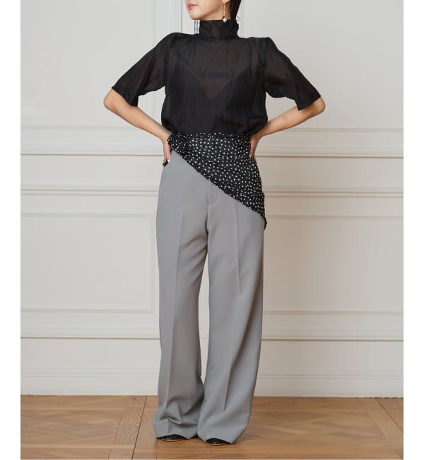 IENA LA BOUCLE「CHRISTIAN WIJNANTS/クリスチャンワイナンツ CW TAPULO ブラウス 8612BLACK」|シャツ・ブラウス|