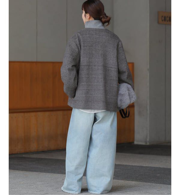 JOURNAL STANDARD relume「《追加》スーパーファインビーバークルーネックコート」|ノーカラーコート|