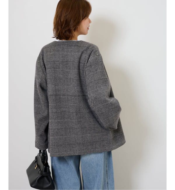 JOURNAL STANDARD relume「《追加》スーパーファインビーバークルーネックコート」|ノーカラーコート|