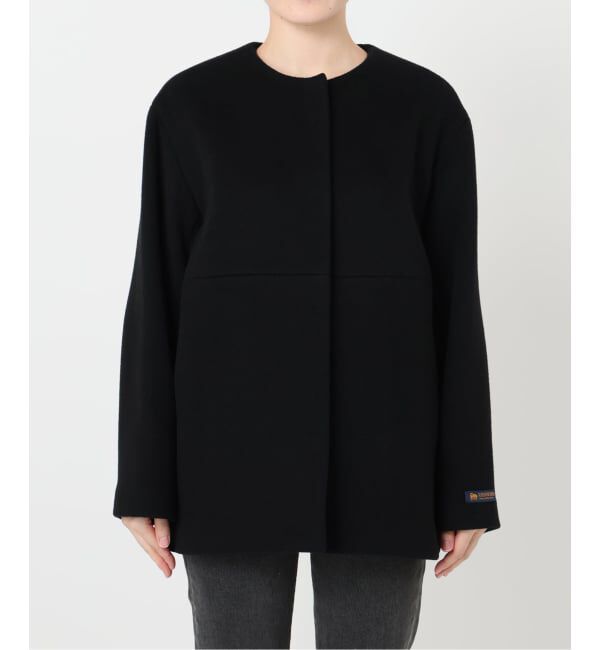 JOURNAL STANDARD relume「《追加》スーパーファインビーバークルーネックコート」|ノーカラーコート|
