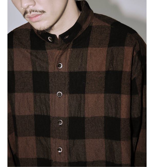J.S.Homestead「J.S.Homestead / バッファロー プレイド スタンド ウールシャツ」|シャツ・ブラウス|