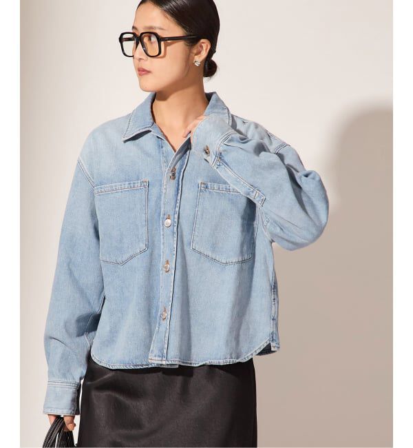 journal standard L'essage「【AGOLDE / エーゴールドイー】JUNA SHIRT IN INTERVAL：デニムシャツ」|シャツ・ブラウス|ブルー A