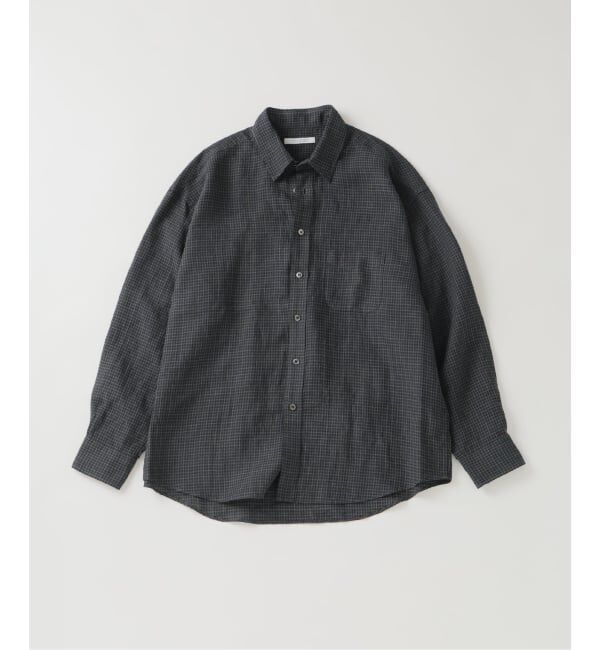 JOURNAL STANDARD「《予約》チェック ソフト リネン シャツ」|シャツ・ブラウス|ブラック A