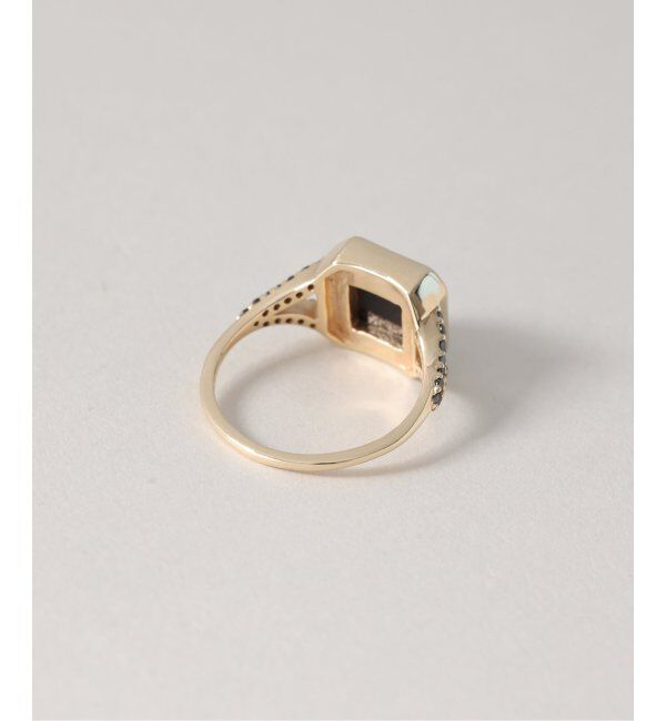 Lilas by Spick&Span「オニキス8角2ラインブラックダイヤリング K10」|リング|