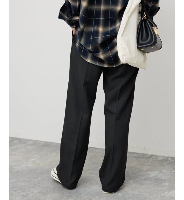 Spick and Span「《手洗い可》起毛タックテーパードパンツ」|スラックス|