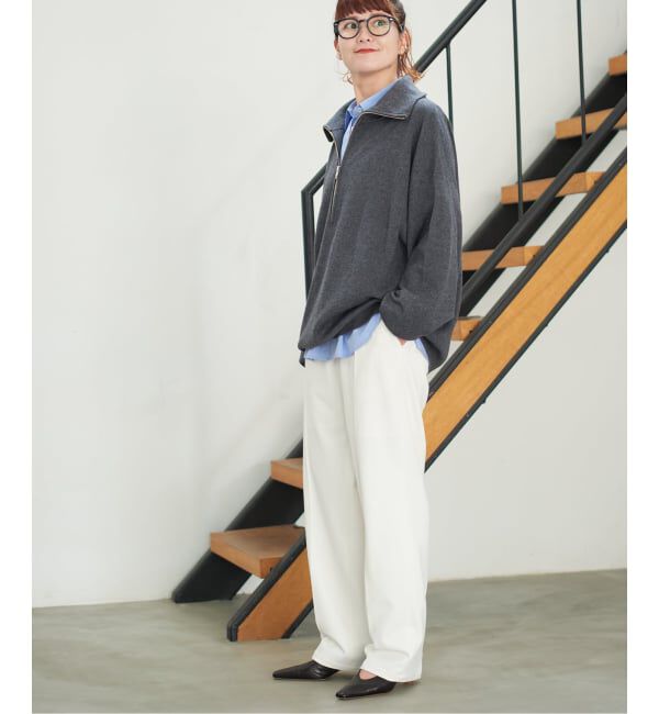 Spick and Span「《手洗い可》起毛タックテーパードパンツ」|スラックス|