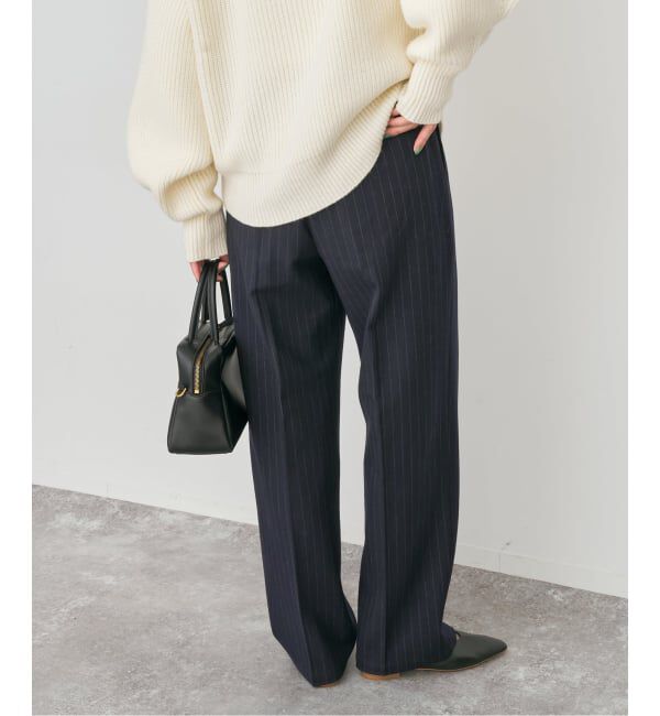 Spick and Span「《手洗い可》起毛タックテーパードパンツ」|スラックス|