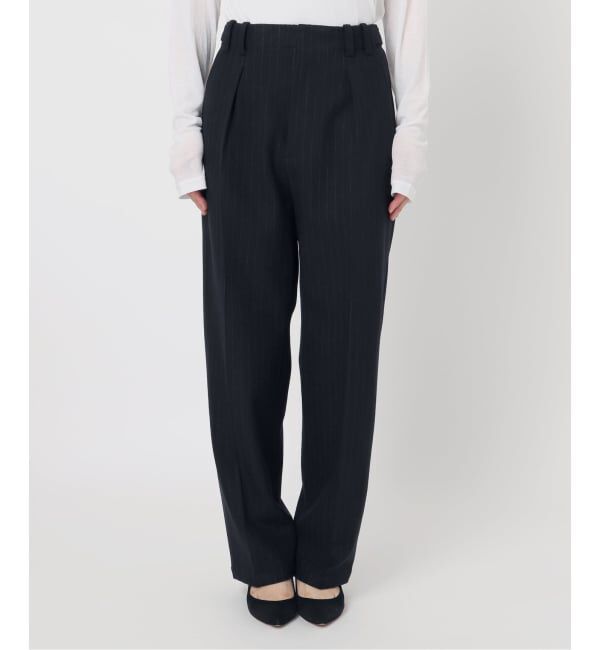 Spick and Span「《手洗い可》起毛タックテーパードパンツ」|スラックス|