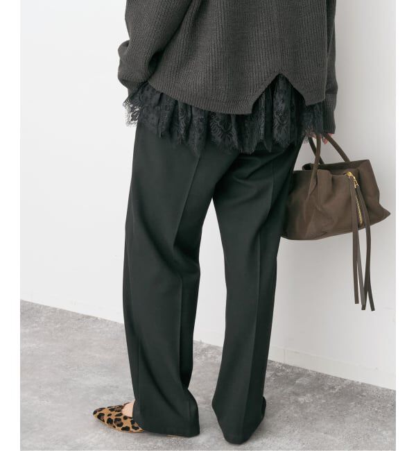 Spick and Span「《手洗い可》起毛タックテーパードパンツ」|スラックス|