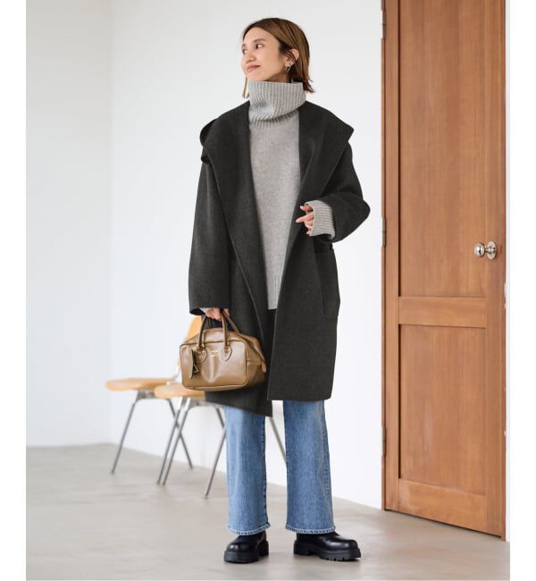 FRAMeWORK「SUPER160'sフーディショートコート」|その他|