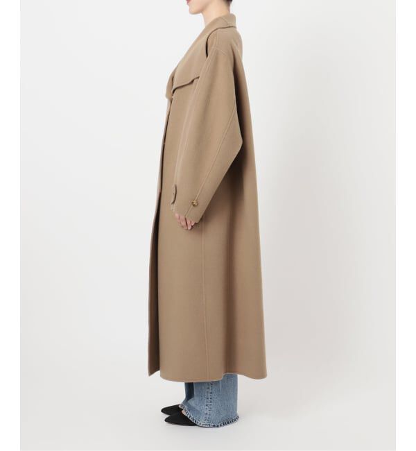 Spick and Span「《WEB限定 / 追加2》ビーバーニュアンスカラーオーバーコート」|ノーカラーコート|