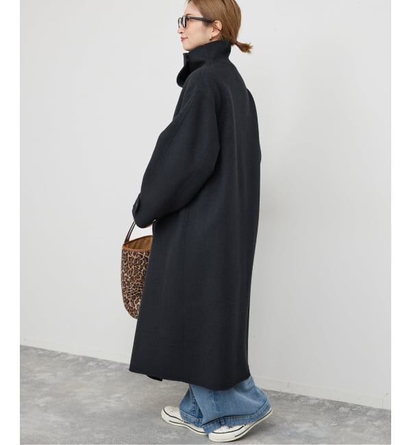 Spick and Span「《WEB限定 / 追加2》ビーバーニュアンスカラーオーバーコート」|ノーカラーコート|