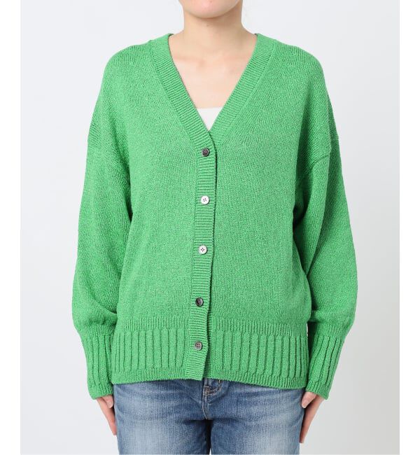 Spick and Span「《追加予約》レーヨンペーパーヤーンVネックカーディガン」|カーディガン|