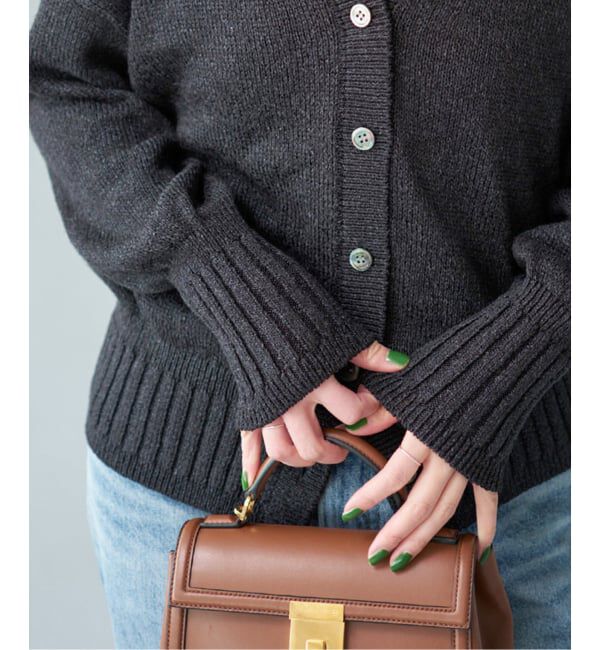 Spick and Span「《追加予約》レーヨンペーパーヤーンVネックカーディガン」|カーディガン|