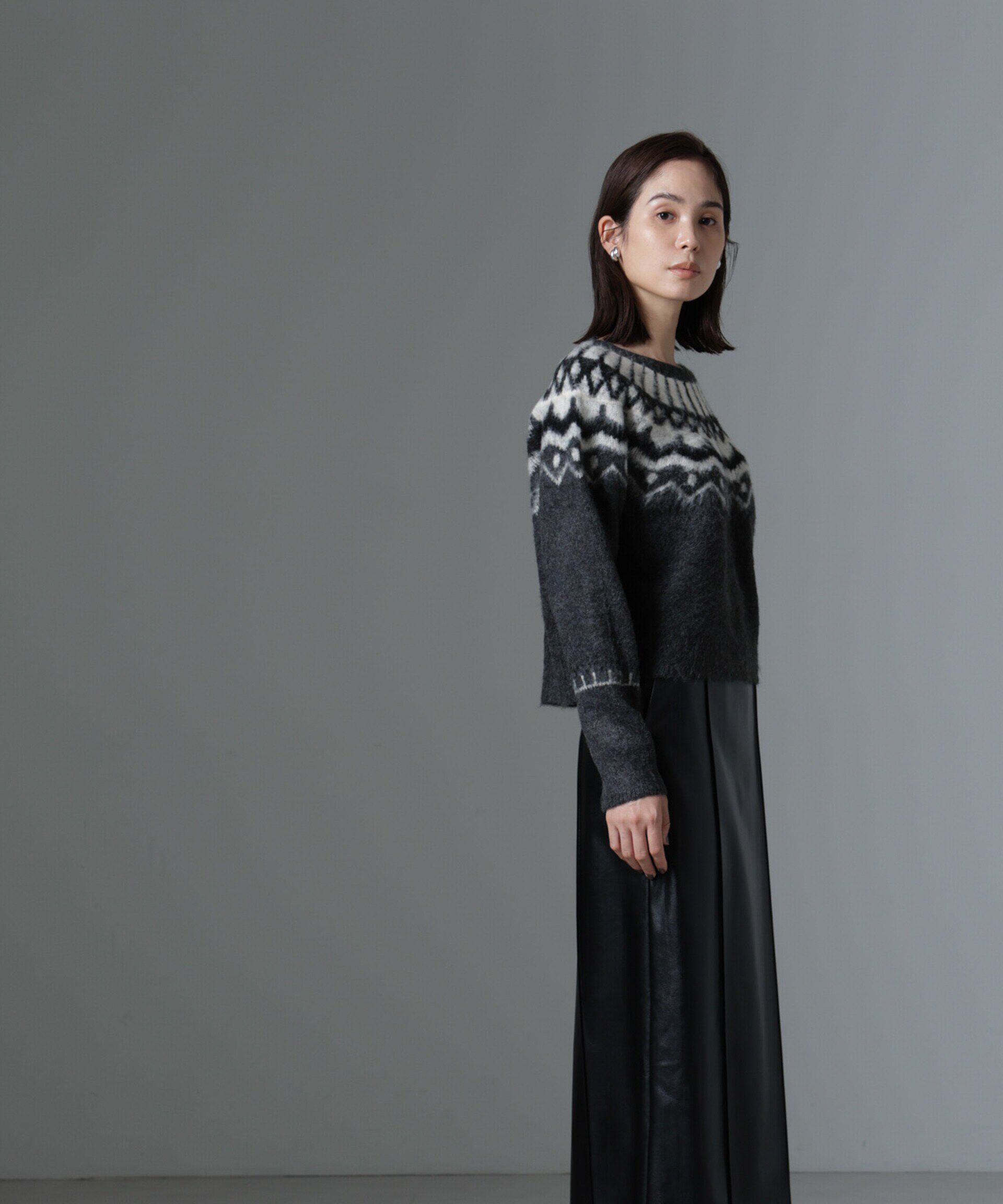 nano･universe「求心柄ニット」|ニット・セーター|