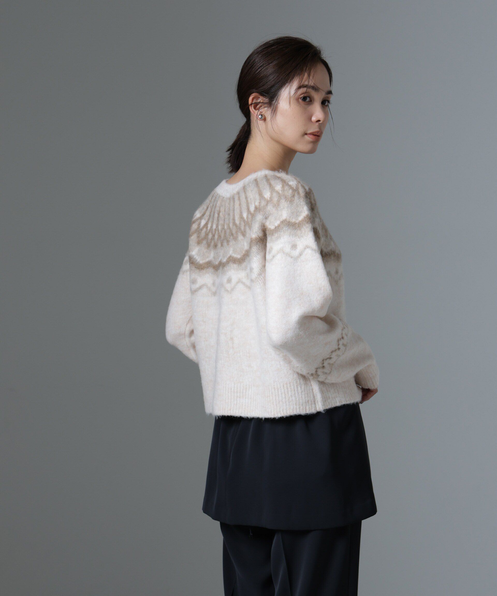 nano･universe「求心柄ニット」|ニット・セーター|