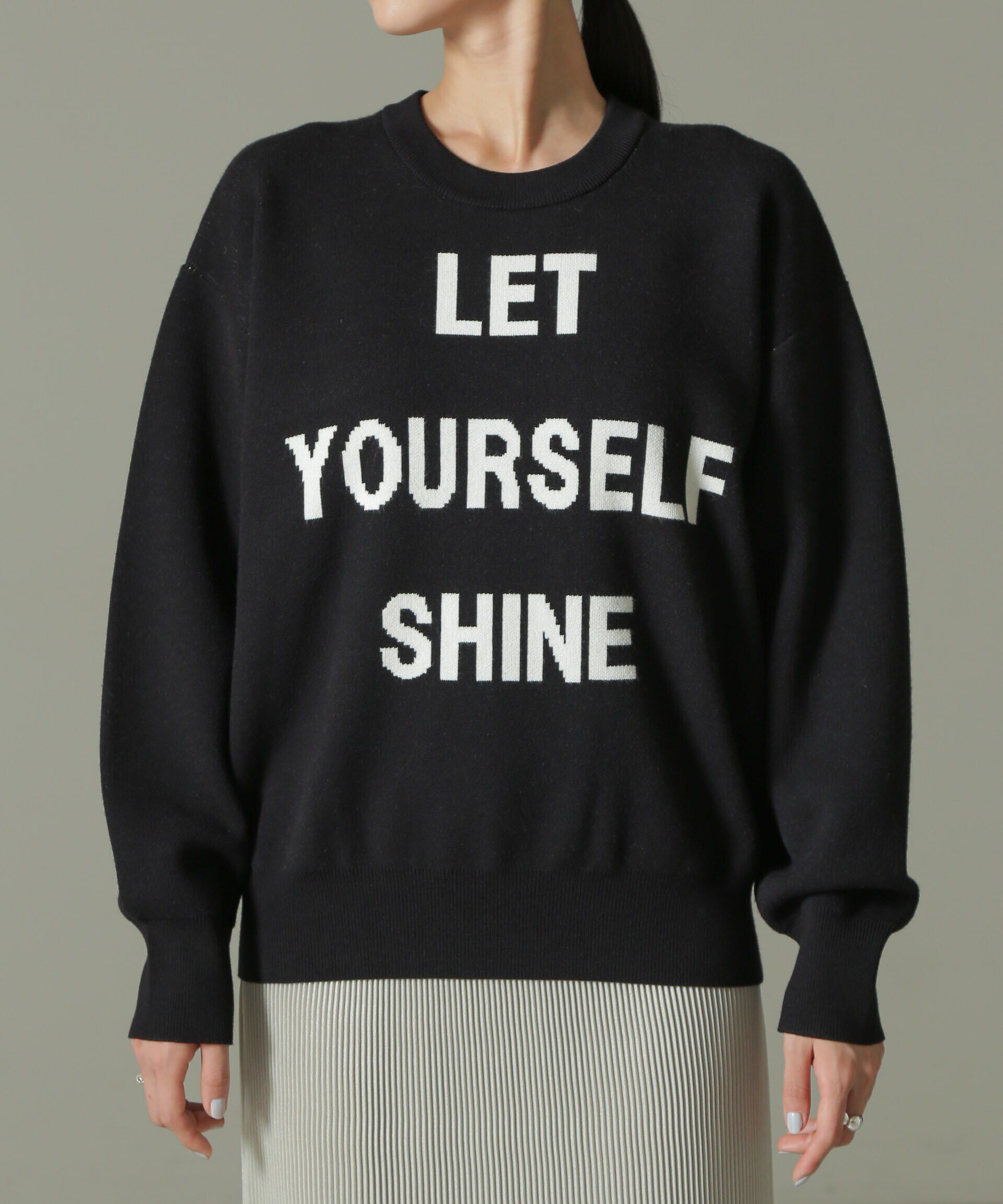 nano･universe「ダブルジャガードロゴニット」|ニット・セーター|