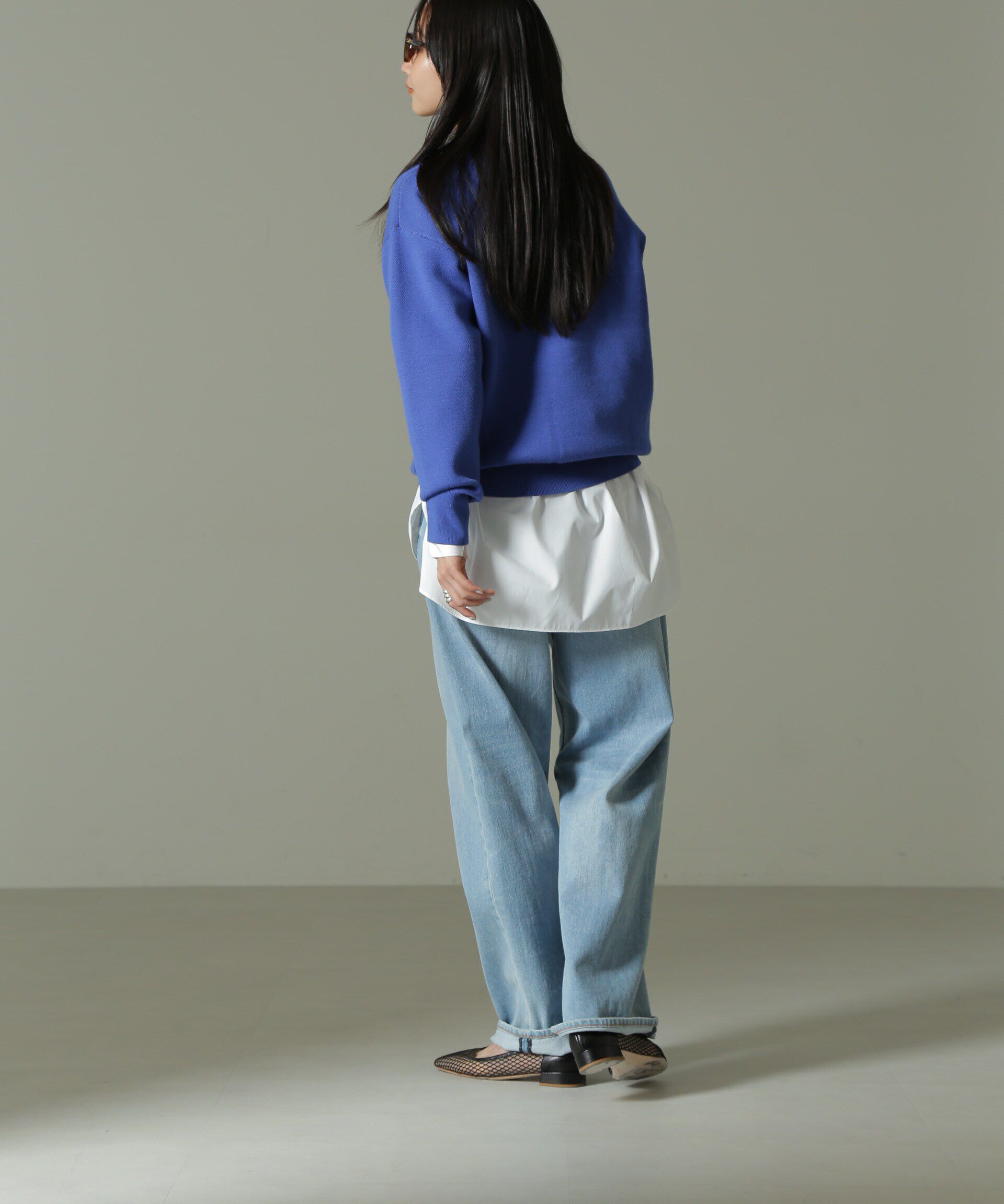 nano･universe「ダブルジャガードロゴニット」|ニット・セーター|