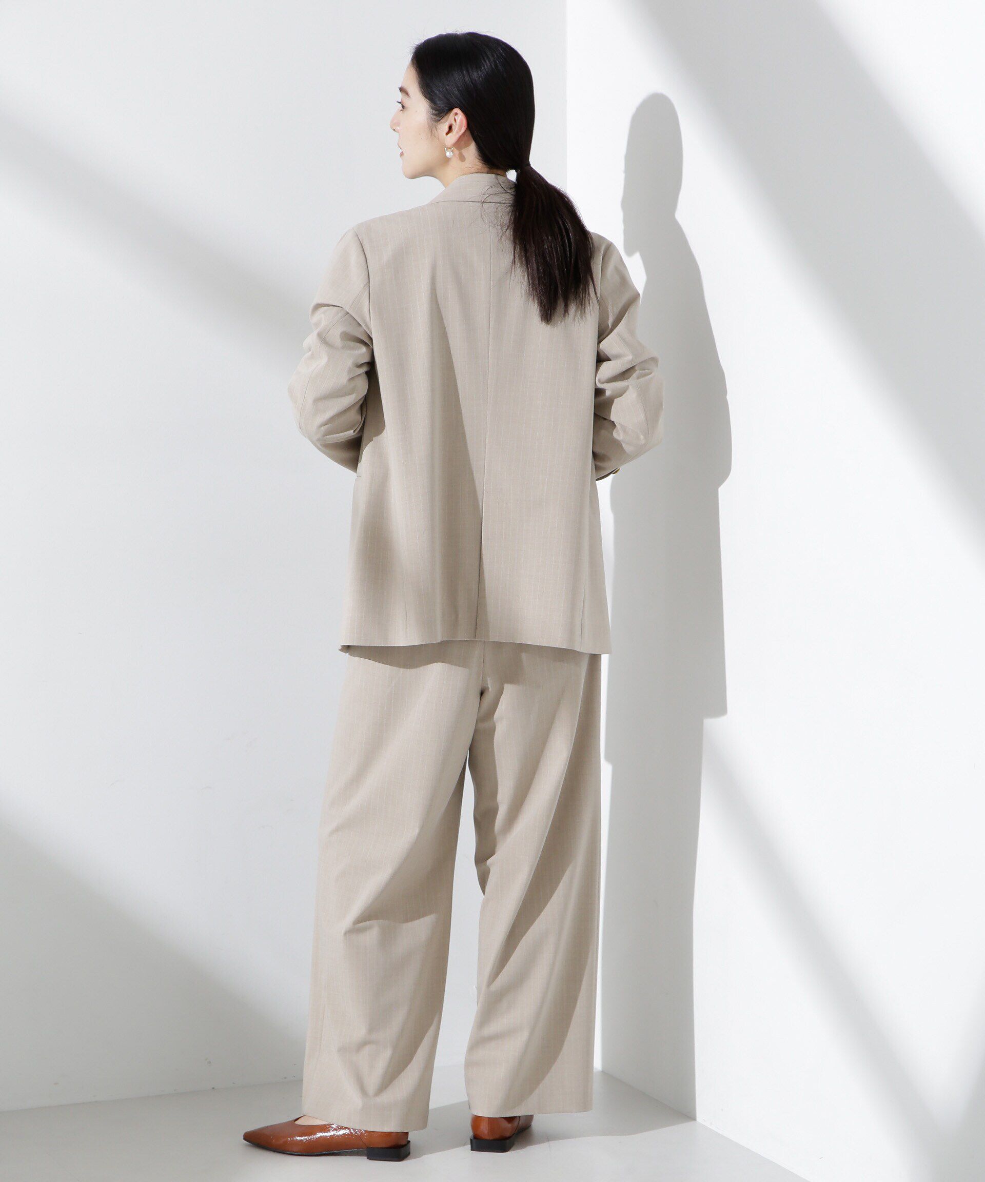 nano･universe「トロストレッチダブルジャケット(セットアップ可)」|テーラードジャケット|