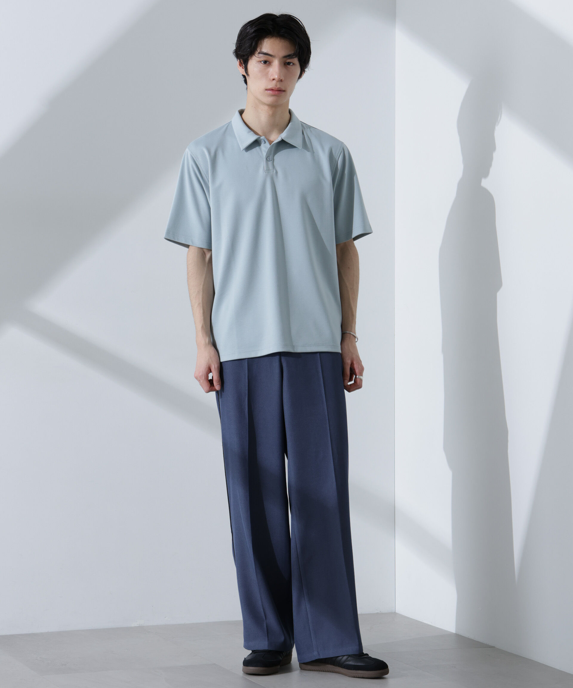 nano･universe「Pe/Ry鹿の子ポロシャツ 半袖」|Tシャツ・カットソー|